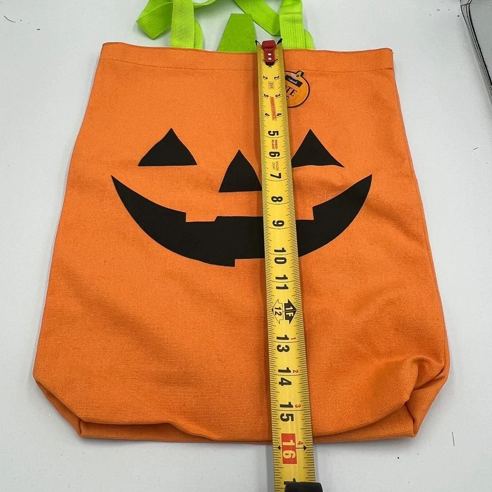 Made For Retail Pumpkin Tote Bag Kids OS Orange New Halloween Jack-O-Lantern
